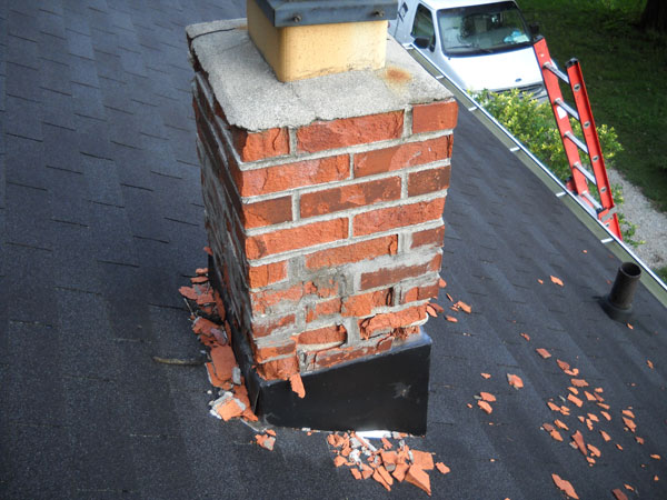 Severe Brick Spalling