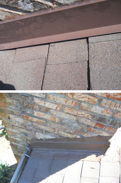 Chimney Flashing Repair Before and After