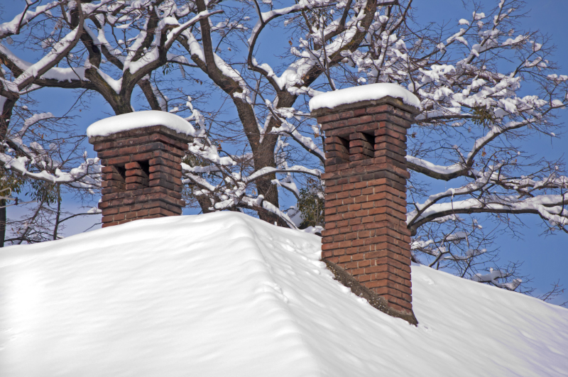 chimney snow damage - Indianapolis IN - The Mad Hatter