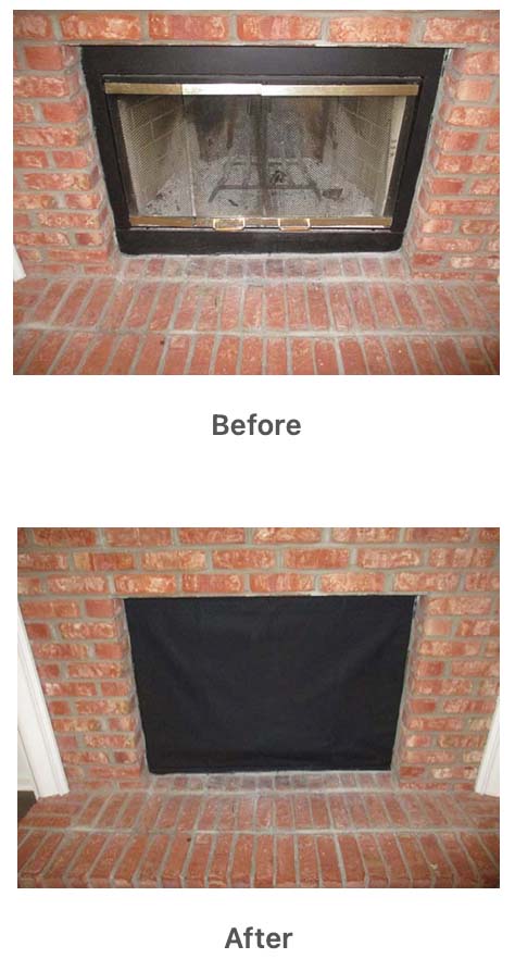Before and After Photos of two fireplaces